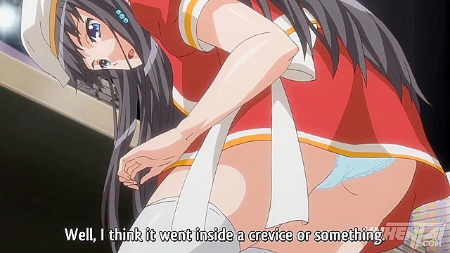 Subtitled Hentai, Sneakily Fingering My Step Sister in Public, Damn!