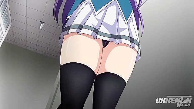 Teen Gets Soaked in Public Elevator, Subtitled Hentai Action!