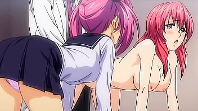 Fuckin' Doctor Pounds Two Juicy-Busted Students Senseless [Uncensored Hentai]