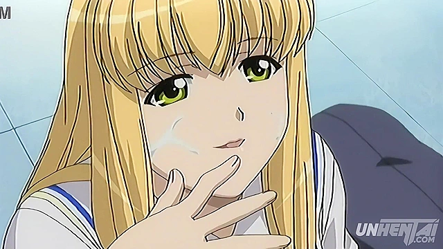 Hentai, Busty Student Gets Wild in Class [Uncensored, Subtitled]