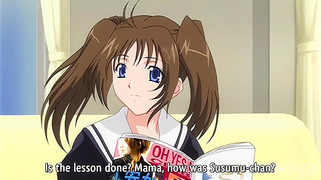 Hentai, Busty Step Mom Fucks Her Innocent Step Daughter with a Savage Sex Lesson [Subtitled]