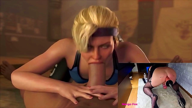 Silver-Haired Anime Babe Gives Tittie Love Before Doggy Style Facial Orgasm