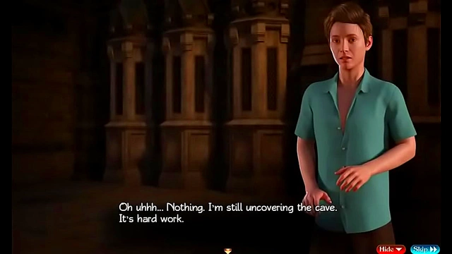 Blonde Skinny Anime Babe Gets Hardcore Blowjob & Anal In A Realistic Game World