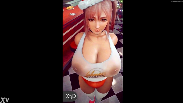 Intense Sex between Kokkoro and Chieru Ends With Anime Teen Big Boob Creampie