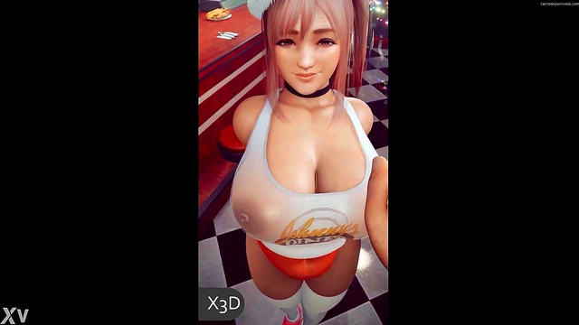 Intense Sex between Kokkoro and Chieru Ends With Anime Teen Big Boob Creampie