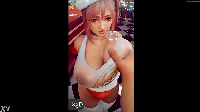 Intense Sex between Kokkoro and Chieru Ends With Anime Teen Big Boob Creampie