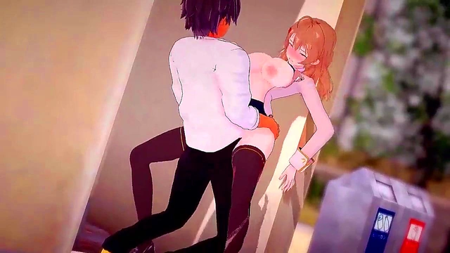 Stepsis Big Tits Turn Him On He Fucks Her Pussy Hard in Anime Fantasy Scene