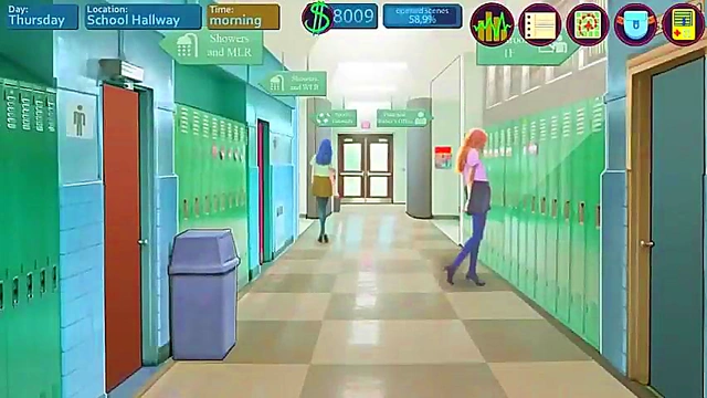 Horny Anime Babe Sucks And Fucks Her Visitor In A Steamy Visual Novel