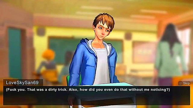 Hentai Anime Couple Enjoy Hot Sex In Fantasy World Visual Novel Scene