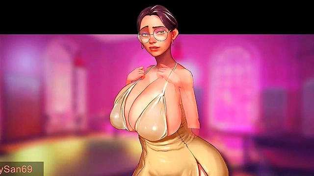 Big-Titted Anime Babe Gets Saved by Stud for Steamy Blowjob & Hardcore Sex Scene