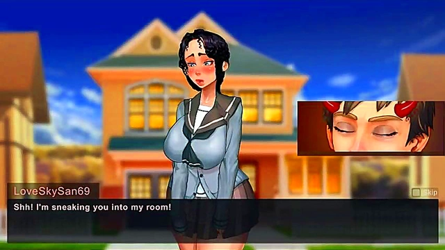 Sizzling Summer Anime Sex Scene With Kinky Bra Swapping Friends