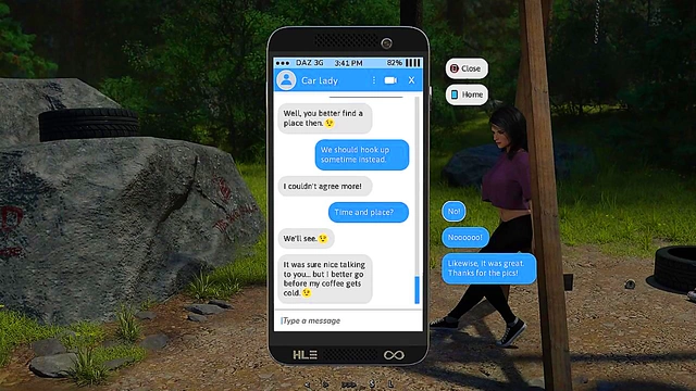 New 3D Anime Visual Novel Hot Hentai Couple's Intense Blowjob & Anal Action