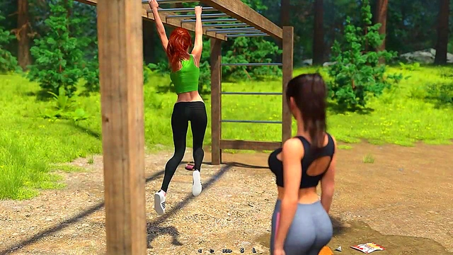 New 3D Anime Visual Novel Hot Hentai Couple's Intense Blowjob & Anal Action