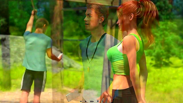 New 3D Anime Visual Novel Hot Hentai Couple's Intense Blowjob & Anal Action