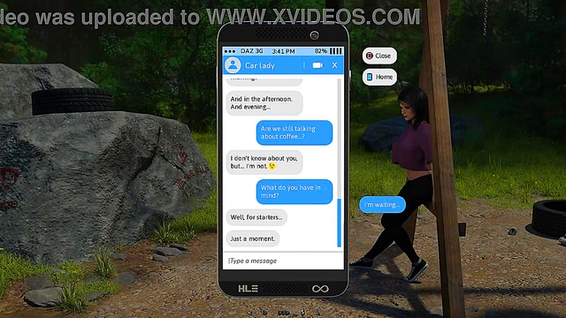 New 3D Anime Visual Novel Hot Hentai Couple's Intense Blowjob & Anal Action