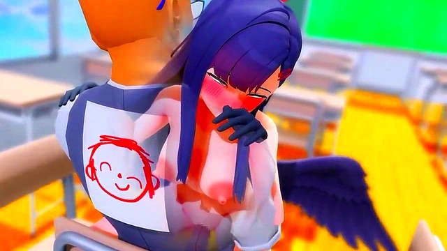 Dreamy Anime Teen Gets Blown Away by College King for Intense Blowjob & FootJob