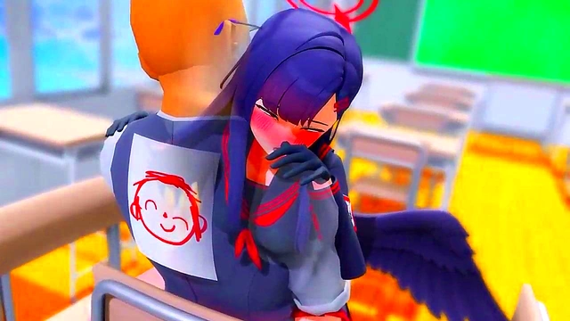 Dreamy Anime Teen Gets Blown Away by College King for Intense Blowjob & FootJob