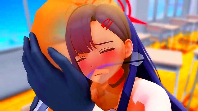 Dreamy Anime Teen Gets Blown Away by College King for Intense Blowjob & FootJob