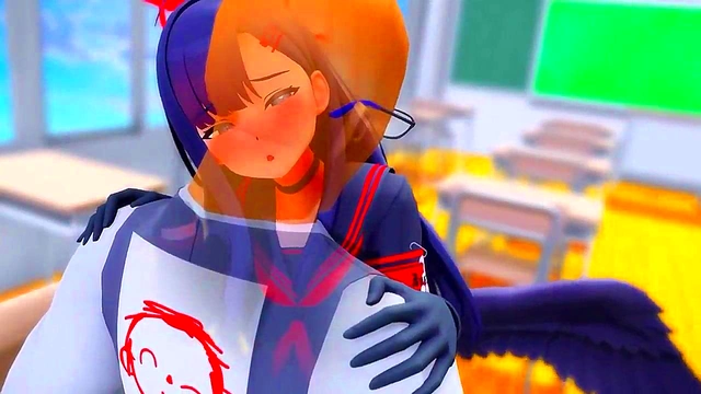 Dreamy Anime Teen Gets Blown Away by College King for Intense Blowjob & FootJob