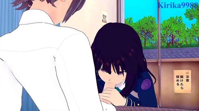 Beautiful Akiha Tohno Gets Her Butt Seeded With NTR Cocks After Kunni Blowjob