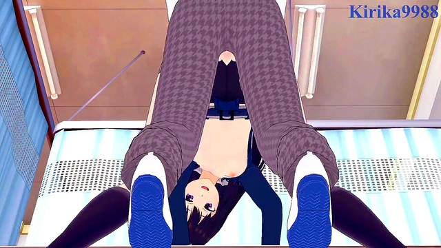 Beautiful Akiha Tohno Gets Her Butt Seeded With NTR Cocks After Kunni Blowjob