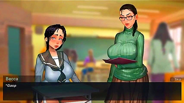 New Anime Visual Novel Hot 3D Couple Gets Naughty in The Visit Scene!