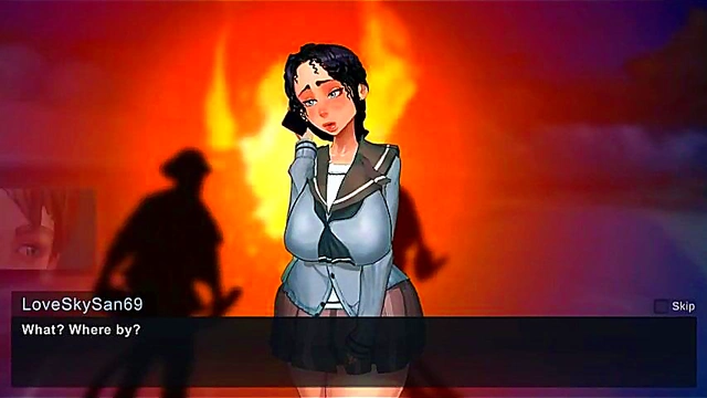 Hot Anime Babe in White Lingerie Sucks Dick for Thick Creamy Facial Finish