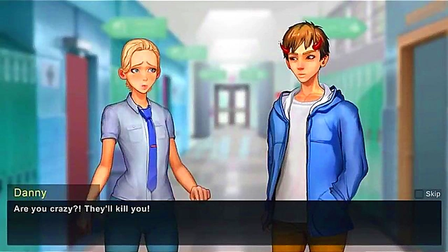 Seductive Step Sister Licks His Dick in Steamy Anime Visual Novel Romance Scene