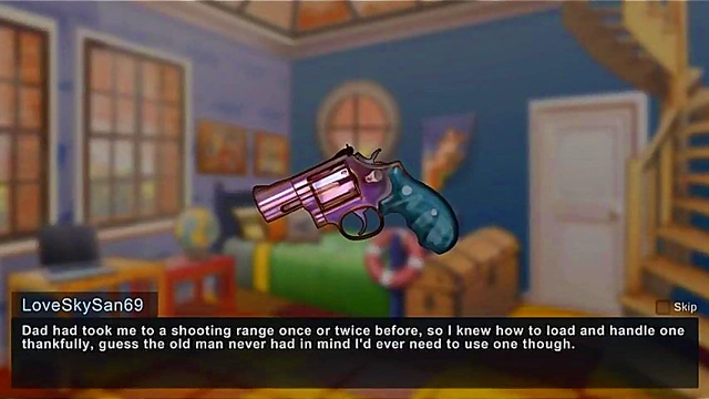 Seductive Step Sister Licks His Dick in Steamy Anime Visual Novel Romance Scene