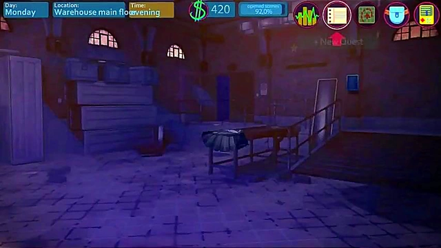 Seductive Step Sister Licks His Dick in Steamy Anime Visual Novel Romance Scene