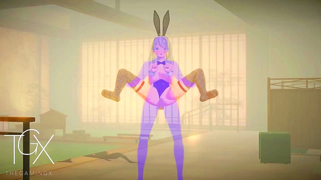 Petite VR Anime Babe Rides Huge Cock for Nipple-Tits Thrills and Sopping Pussy Orgasm