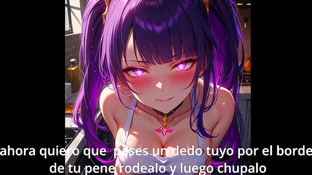 Sexy Anime Gaming Babe Squirting Hard on Muscle Man’s Thick Cock with Toys