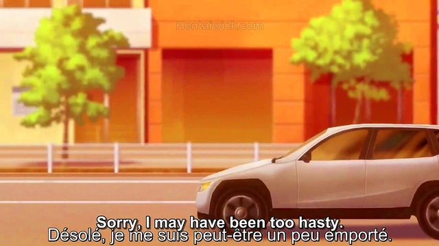 Tight Hentai Babe Fingers Herself Wet in Car Till Squirt Explosion (Subbed)