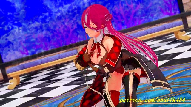 Marine Dances into Pleasure – Hot 3D HoloLive Action No VR Needed