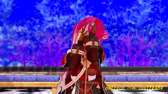 Marine Dances into Pleasure – Hot 3D HoloLive Action No VR Needed