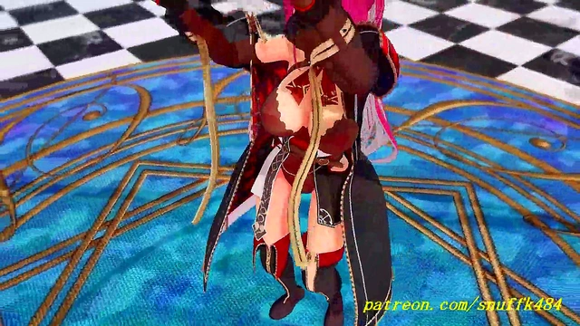 Marine Dances into Pleasure – Hot 3D HoloLive Action No VR Needed