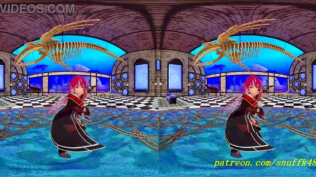 Marine Dances in VR180 MMD – Sensual Hololive Hentai Fantasy