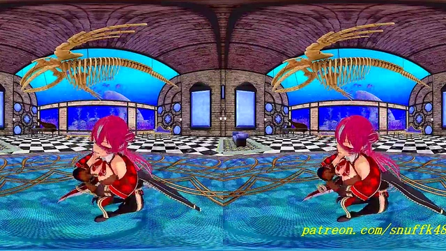 Marine Dances in VR180 MMD – Sensual Hololive Hentai Fantasy