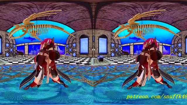 Marine Dances in VR180 MMD – Sensual Hololive Hentai Fantasy