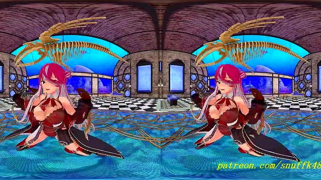Marine Dances in VR180 MMD – Sensual Hololive Hentai Fantasy