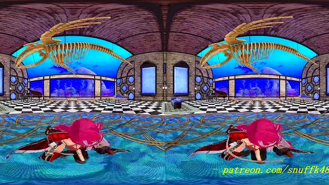 Marine Dances in VR180 MMD – Sensual Hololive Hentai Fantasy