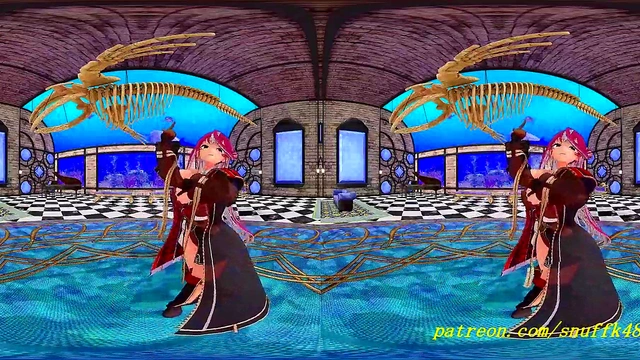 Marine Dances in VR180 MMD – Sensual Hololive Hentai Fantasy