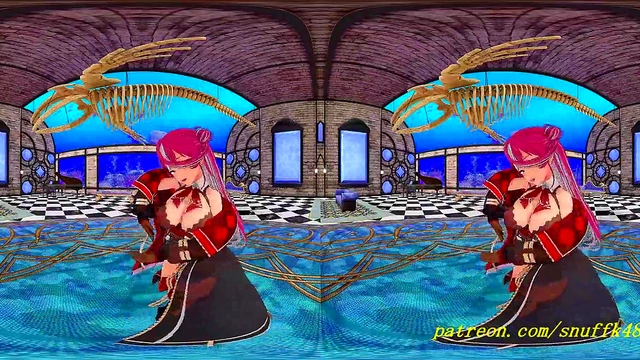 Marine Dances in VR180 MMD – Sensual Hololive Hentai Fantasy