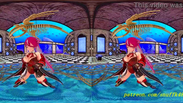 Marine Dances in VR180 MMD – Sensual Hololive Hentai Fantasy