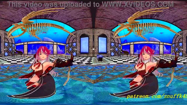 Marine Dances in VR180 MMD – Sensual Hololive Hentai Fantasy
