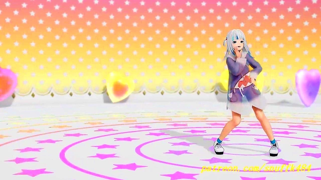 Gura’s Sensual MMD Dance – Hot VR-Free HoloLive Action