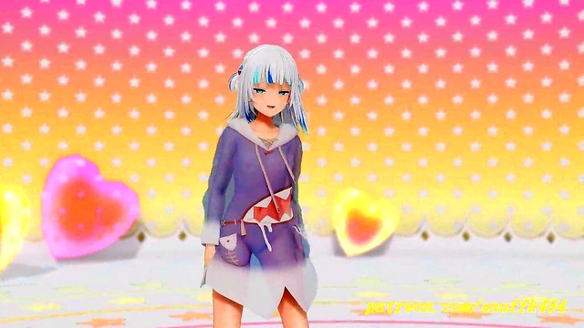 Gura’s Sensual MMD Dance – Hot VR-Free HoloLive Action