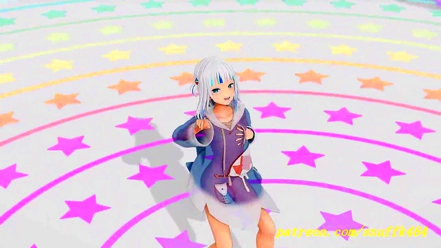 Gura’s Sensual MMD Dance – Hot VR-Free HoloLive Action