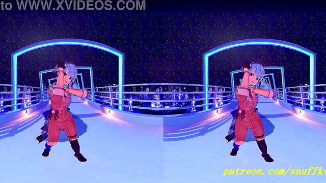 Suisei Dances Sensually in VR180 MMD – Hot Hololive Action