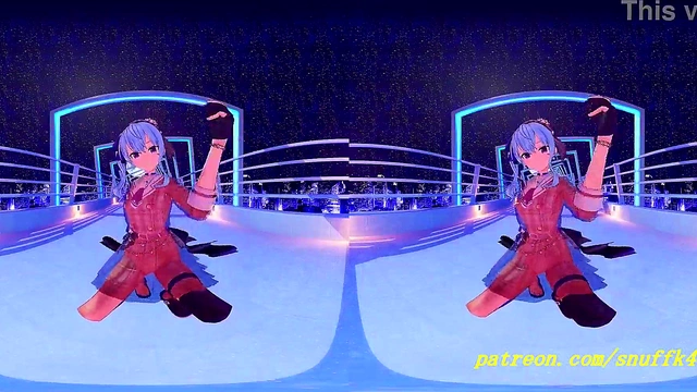 Suisei Dances Sensually in VR180 MMD – Hot Hololive Action